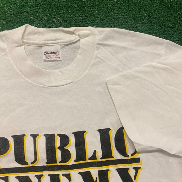 Deadstock NOS Public Enemy Vintage 90s Rap Hip Hop T-Shirt - Picture 4 of 5
